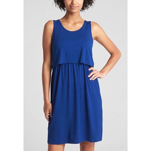 GAP Maternity Small Layered Nursing Tank Dress stretch jersey - Picture 1 of 7